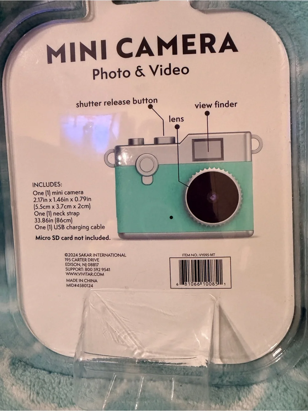📸 Mini Camera Photo & Video Recorder Mint Green Rechargeable NIP